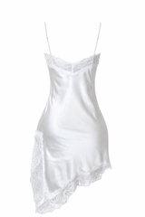 Vestido Encaje Asimetrico Blanco