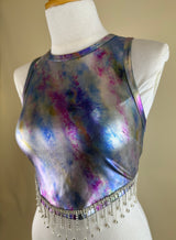 Croptop Con Pedreria Multicolor