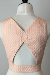 CropTop Sin Manga Print Rombo