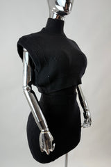 Set Top y Falda Sweater Negro