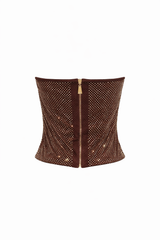 Crop Top Rhinestone Cafe