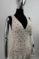 Vestido Polka Dots Beige