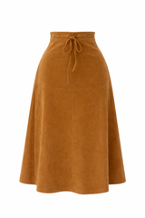 Falda Midi Pana Camel