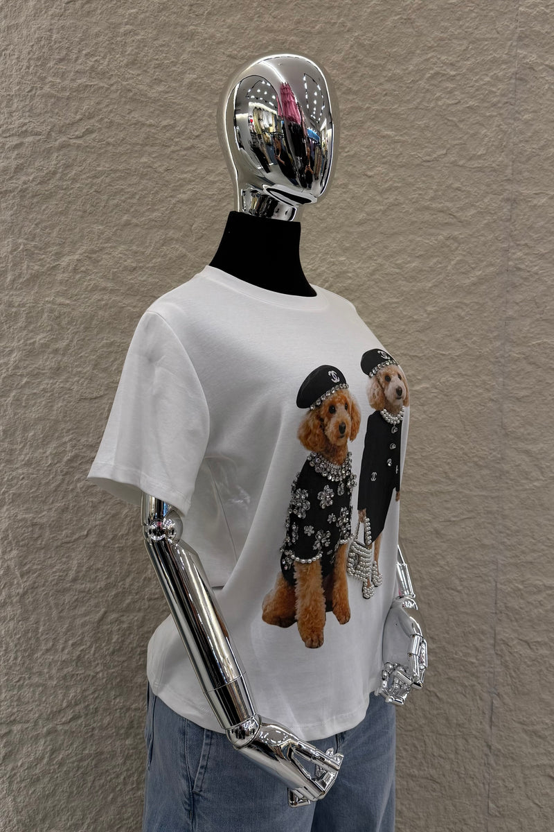 Blusa Dupe Chanel Blanca