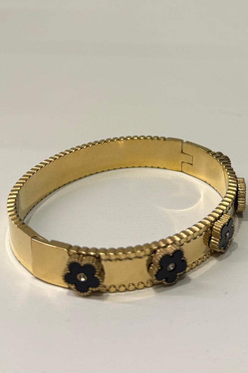 Pulsera Dupe Van Cleef Negro