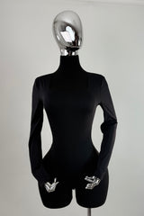 Pantiblusa Manga Larga Negro