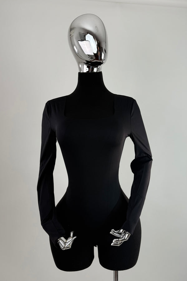 Pantiblusa Manga Larga Negro