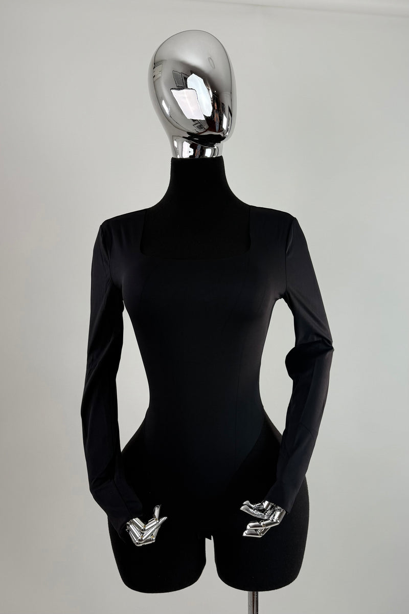 Pantiblusa Manga Larga Negro