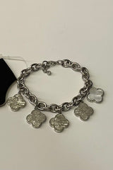 Pulsera Dupe Van Cleef Silver
