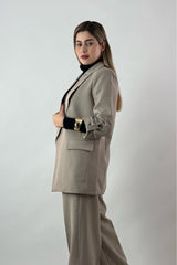 Set Blazer y Pantalon Sastre Beige