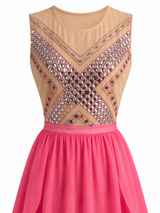 Vestido Rosa Con Lentejuela