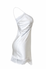 Vestido Encaje Asimetrico Blanco