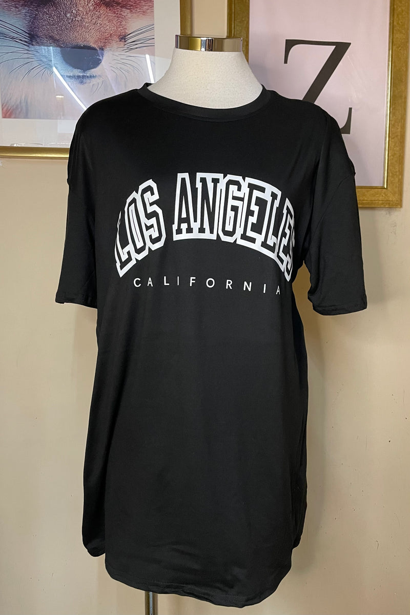 Tshirt Oversize Los angeles Negro