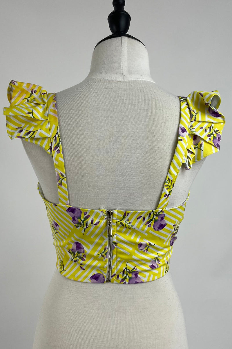 Crop Top Amarillo Floral