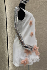 Vestido App de Flores Blanco