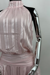 Vestido Halter Olgado Rosa