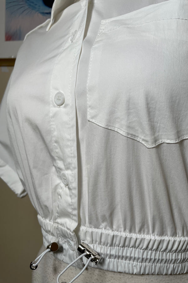 Blusa Corta Cargo Blanco