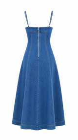 Vestido Olgado Midi Denim