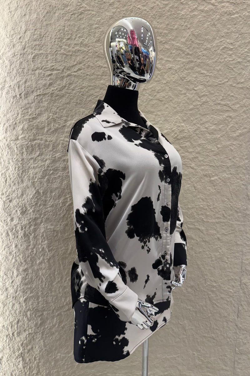 Camisa Manga Larga Cow Print