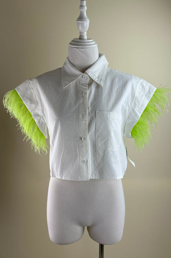 Camisa Corta Plumas en Manga