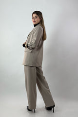Set Blazer y Pantalon Sastre Beige
