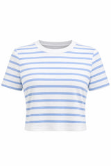 Crop Top a Rayas Azul