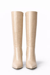 Botas Charol Textura Beige