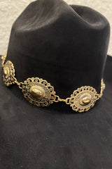 Sombrero Vaquero Hebilla Ovalada Negro