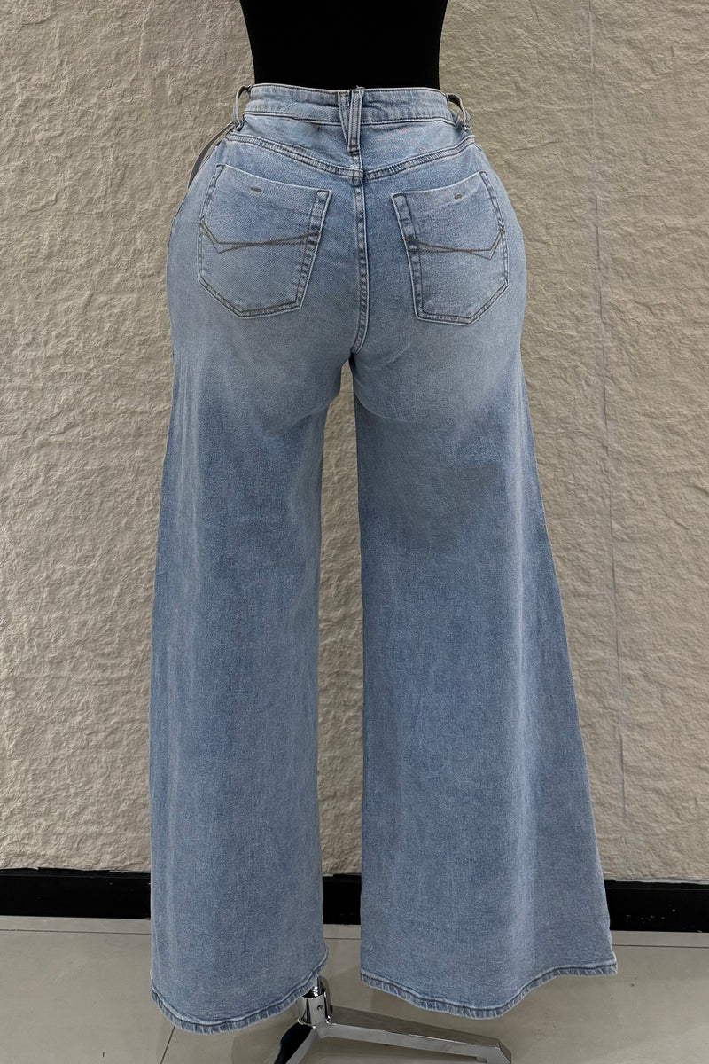 Pantalon High Rise Denim