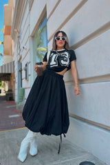 Falda Midi Bubble Negra