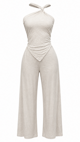 Jumpsuit Asimetrico Beige