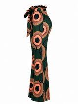 Pantalon Con Estampado Circular Verde