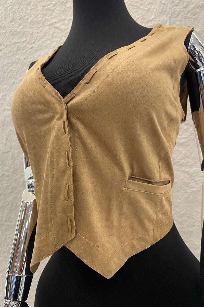 Chaleco Velvet Camel