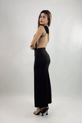 Vestido Midi One Shoulder Negro