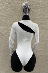 Pantiblusa Asimetrica Manga Larga Blanco