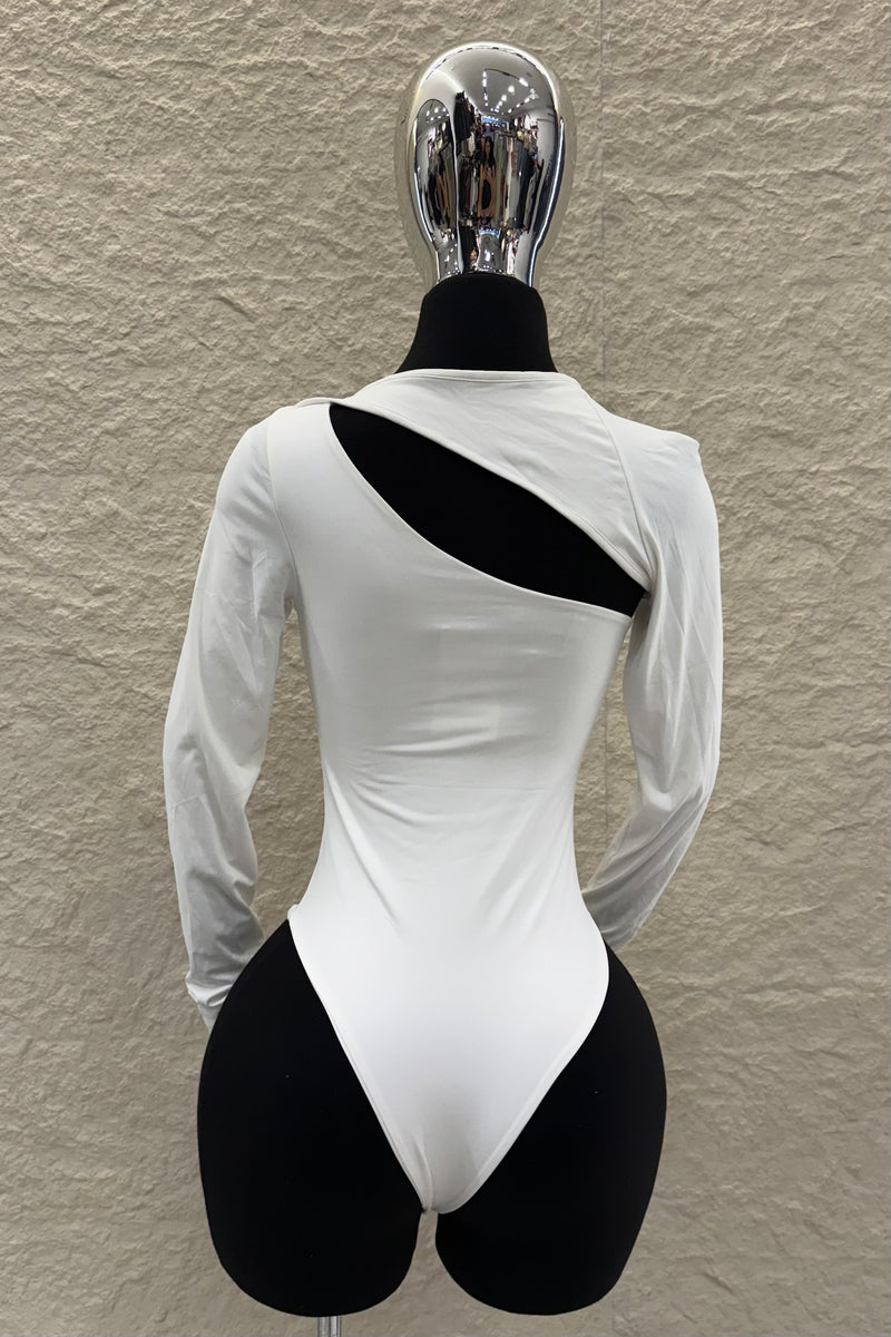 Pantiblusa Asimetrica Manga Larga Blanco