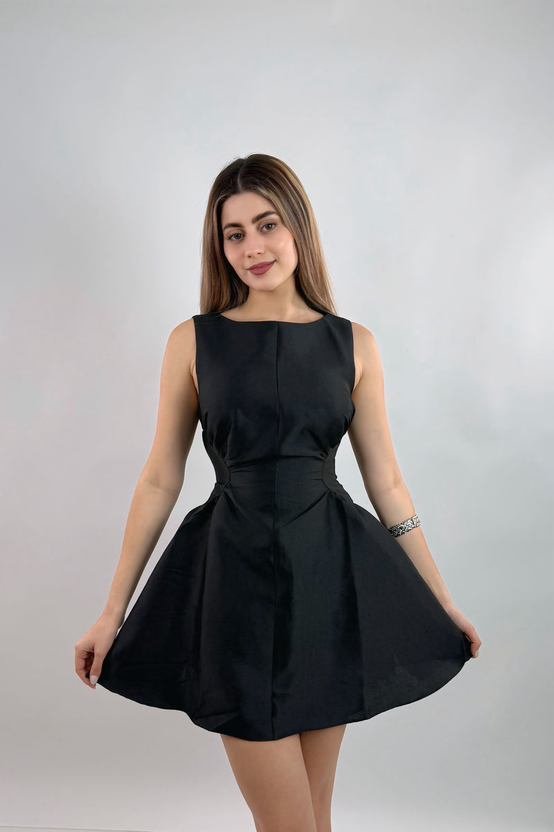 Vestido Volado Negro