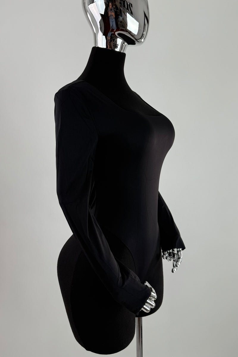 Pantiblusa Manga Larga Negro