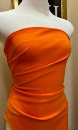 Blusa Strapple Larga Asimetrica Naranja