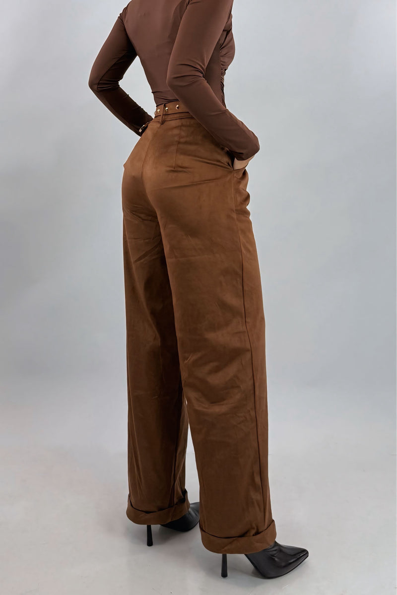 Pantalon Acampanado Cafe