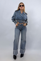 Pantalon Wide Leg Denim