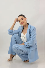 Set Blazer y Pantalon Sastre Azul