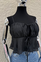 Blusa de Tirantes Suelta Negra