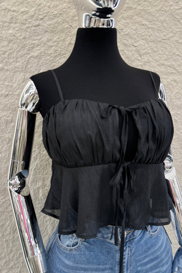 Blusa de Tirantes Suelta Negra