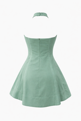 Vestido Halter Corset Menta