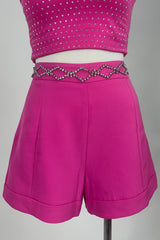 Short con Pedreria Rosa Barbie