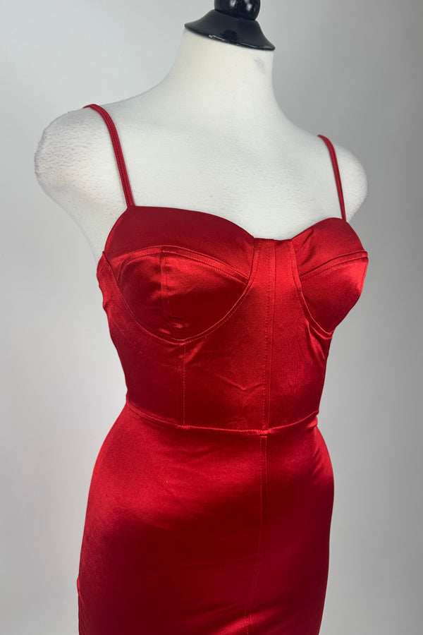 Vetsido Midi Satinado Con Copa