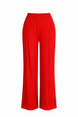 Pantalón Tipo Palazo Abierto En Piernas Rojo