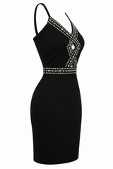 Vestido Negro con Pedrería