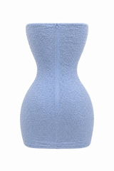 Vestido Strapples Rhinestone Azul